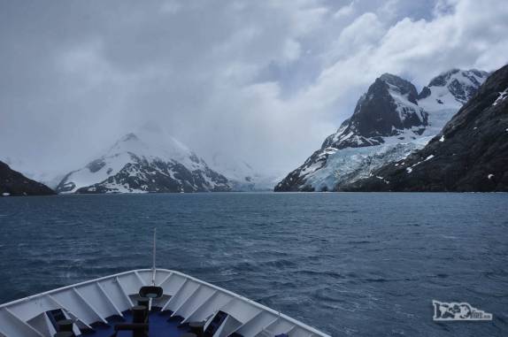 Navegando no Drygalski Fjord, na Geórgia do Sul